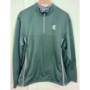 Michigan State Spartans Nike Golf‎ Pullover Men's XL 1/4 Zip Green NCAA